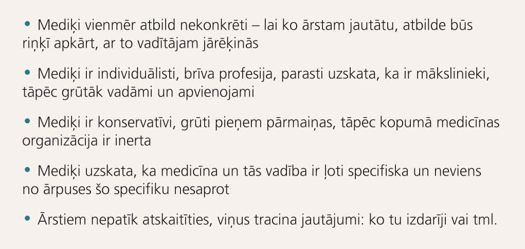 Mediķiem raksturīgas īpatnības (A. Volkovs)