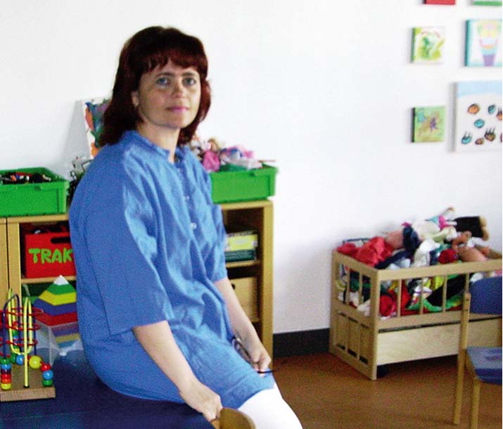 1. Evija Palčeja priecājas, ka dāņu slimnīcās ir daudz rotaļu-atpūtas istabu