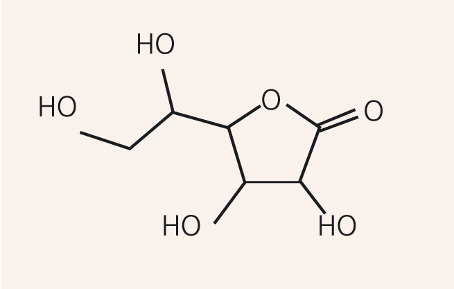 C vitamīna ķīmiskā struktūra