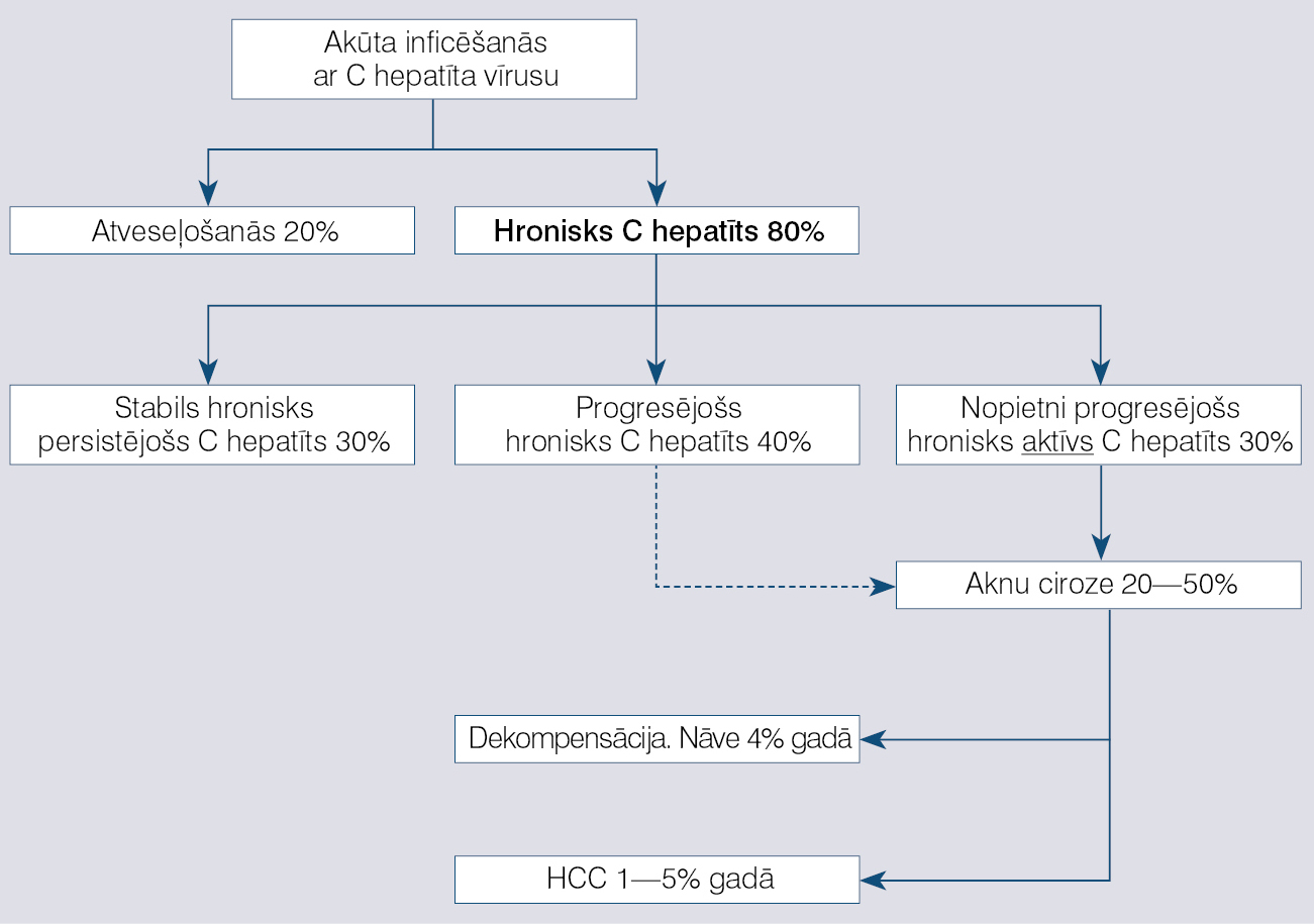 Hroniska C hepatīta dabiskā norise