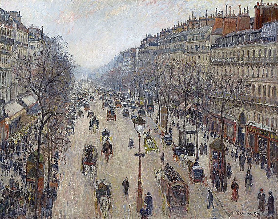 Boulevard Montmartre, morning, cloudy weather. 1897.