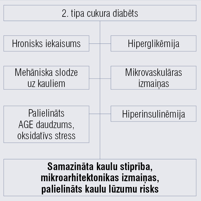 Kaulu metabolismu ietekmējošie faktori  pacientiem ar 2. tipa cukura diabētu [9]