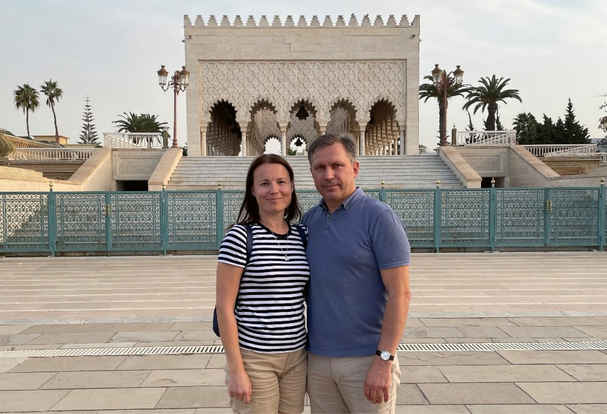 Ar sievu Brigitu Marokas galvaspilsētā Rabātā, 2022. gads