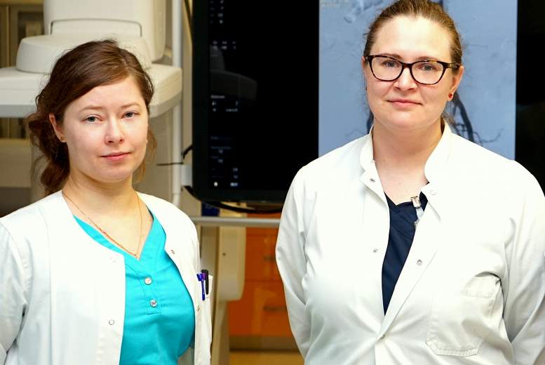 Invazīvās radioloģes Dr. Veronika Zaiceva un Dr. Aina Kratovska