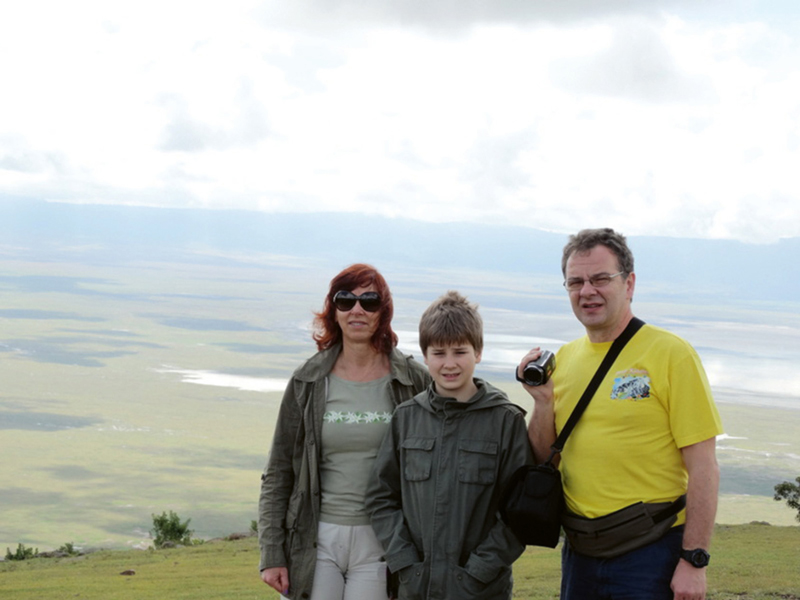 Tanzānija, Ngorongoro krāteris, ar ģimeni