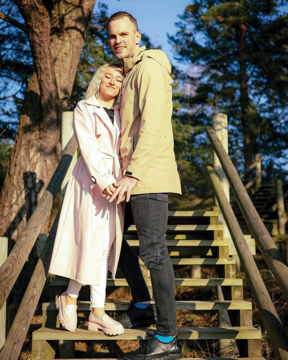 Edgars ar mīļoto dzīvesbiedri Evu —
savu lielo atbalstu