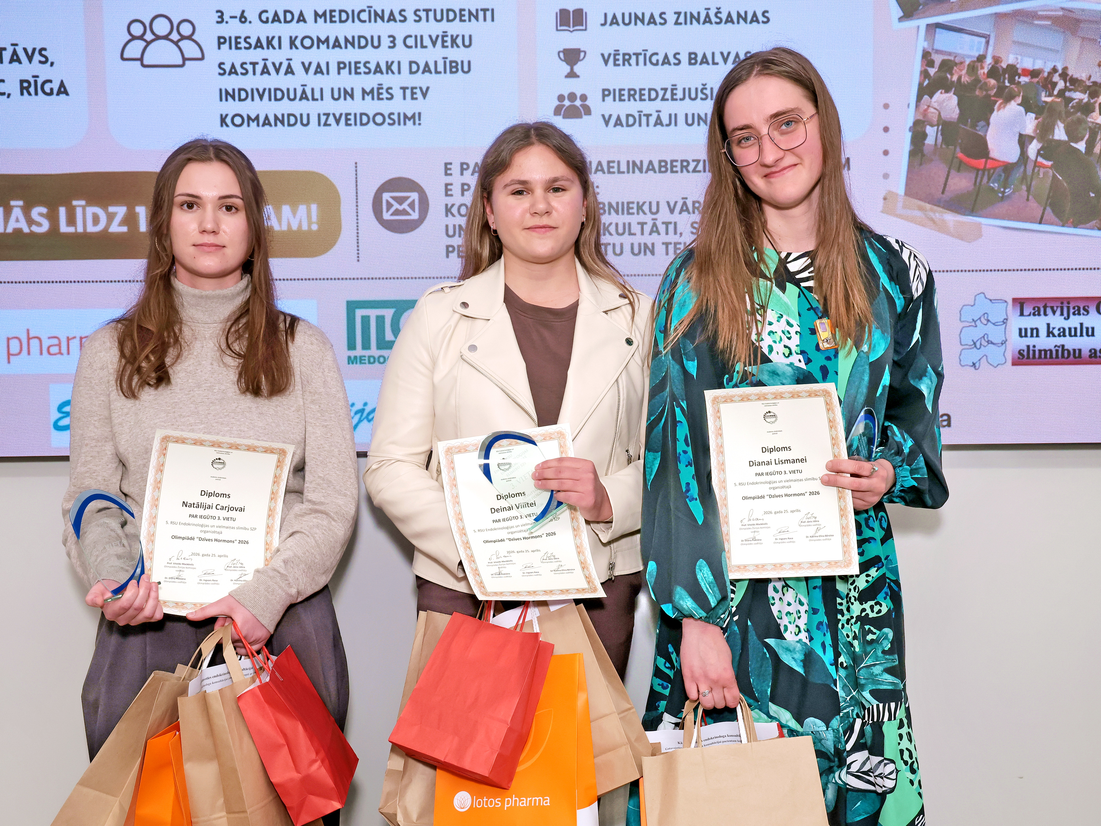 3. vietas ieguvējas. Foto: J. Brencis